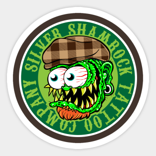 Silver Shamrock Tattoo Company Shop Fink in Color! Sticker